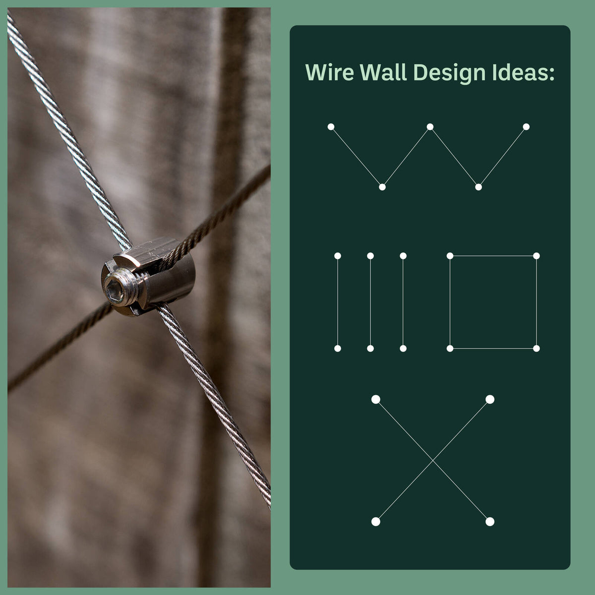 Garden Zen 5m 316 Stainless Steel Non Tensioned Wire Wall Plant Trainer Kit