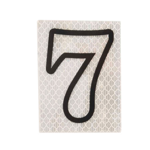 Sandleford 80mm Silver Night Shine Self Adhesive Reflective House Number 7, Polycarbonate