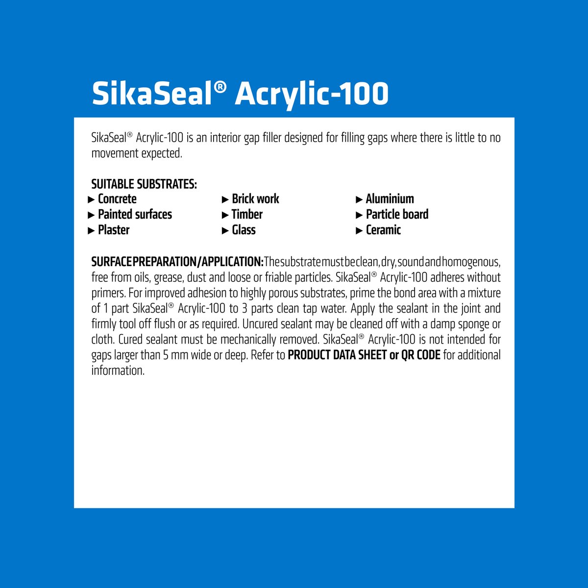 Sika Sikaseal Acrylic - 310ml - Acrylic - Paintable Interior Use - SuperSaverAU - view 3