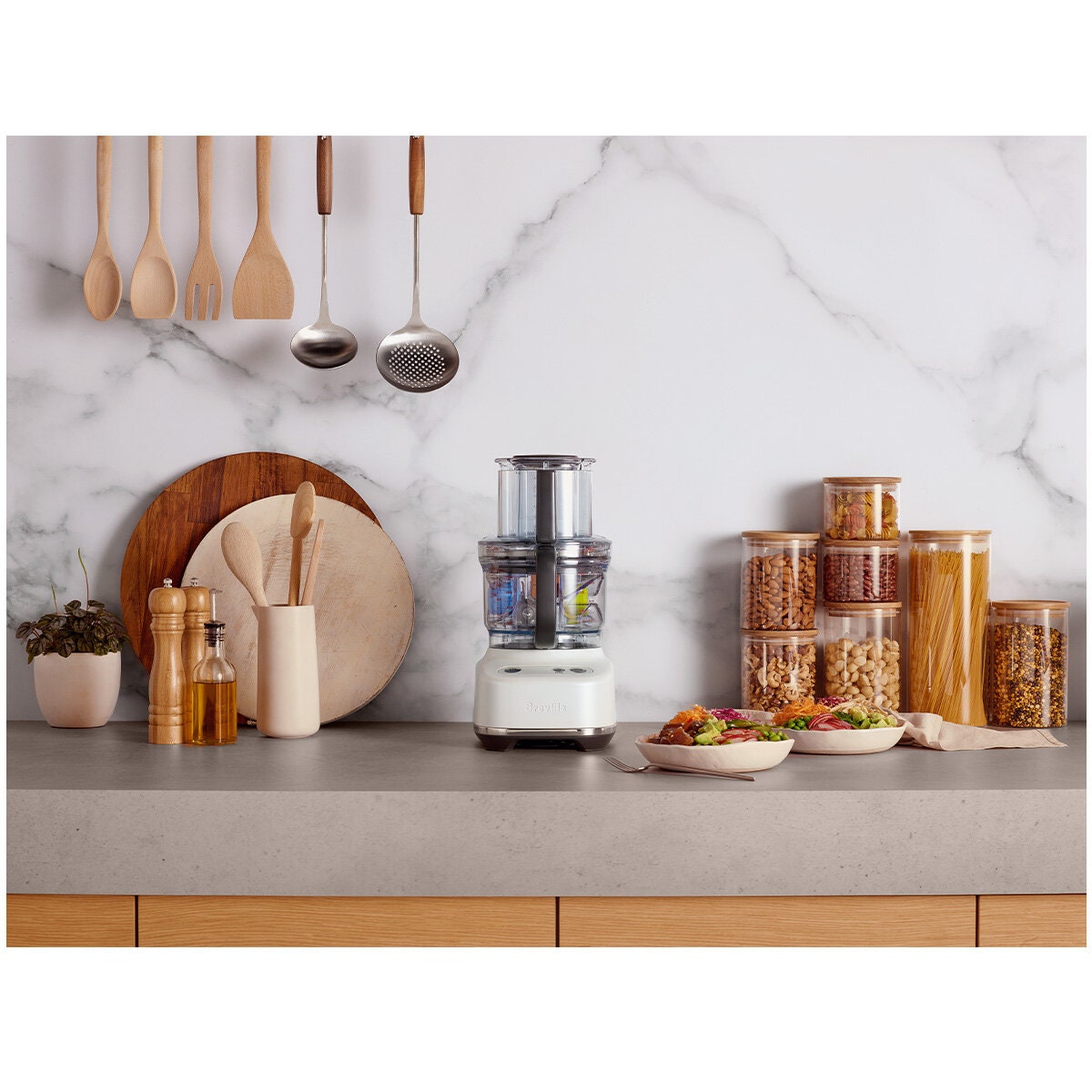 Breville the Paradice 9 food processor - Paradice Kit dicing, 605W, Sea Salt - BFP638SST