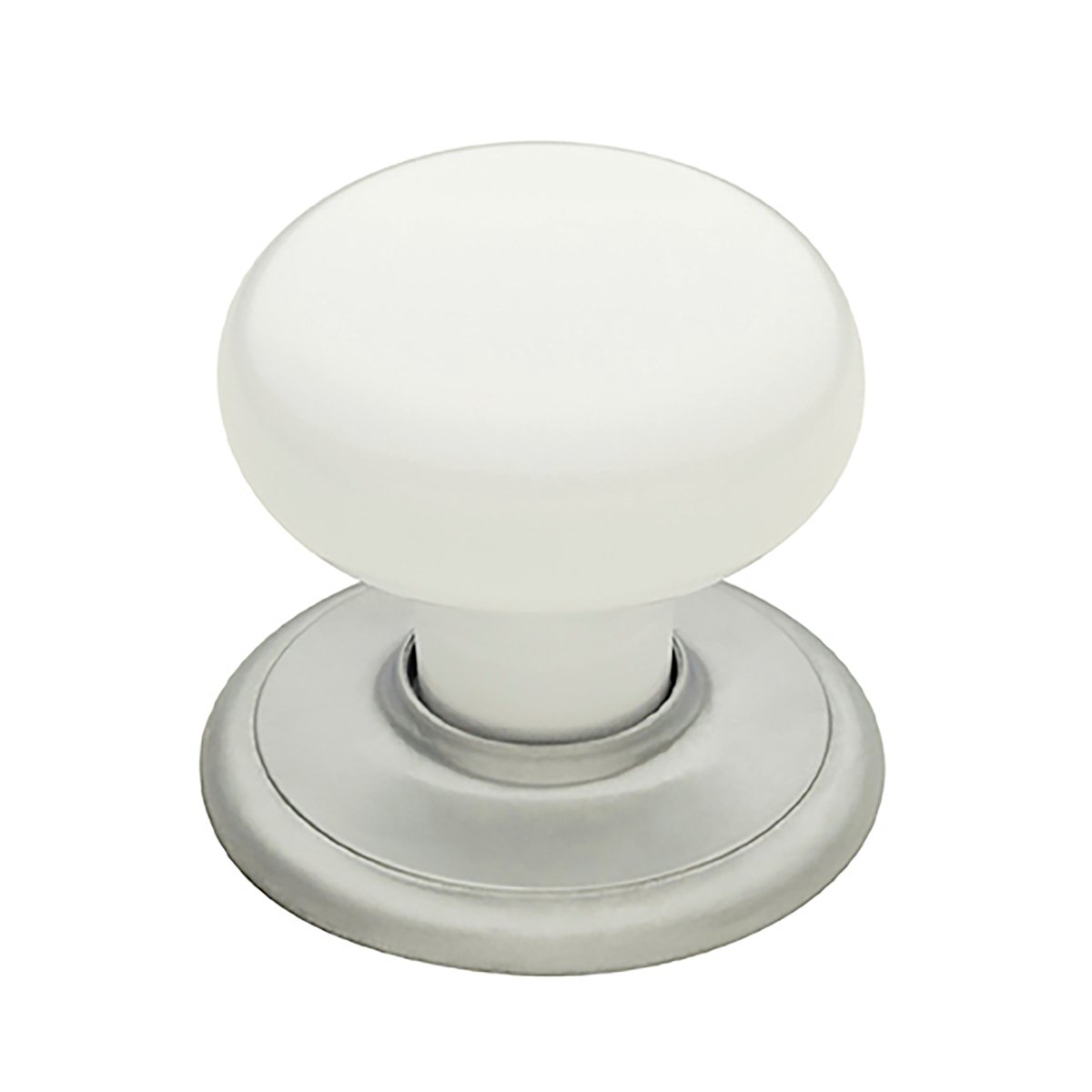 Gainsborough Classic Series Wardrobe Knobset Satin Chrome / White Aluminium Interior