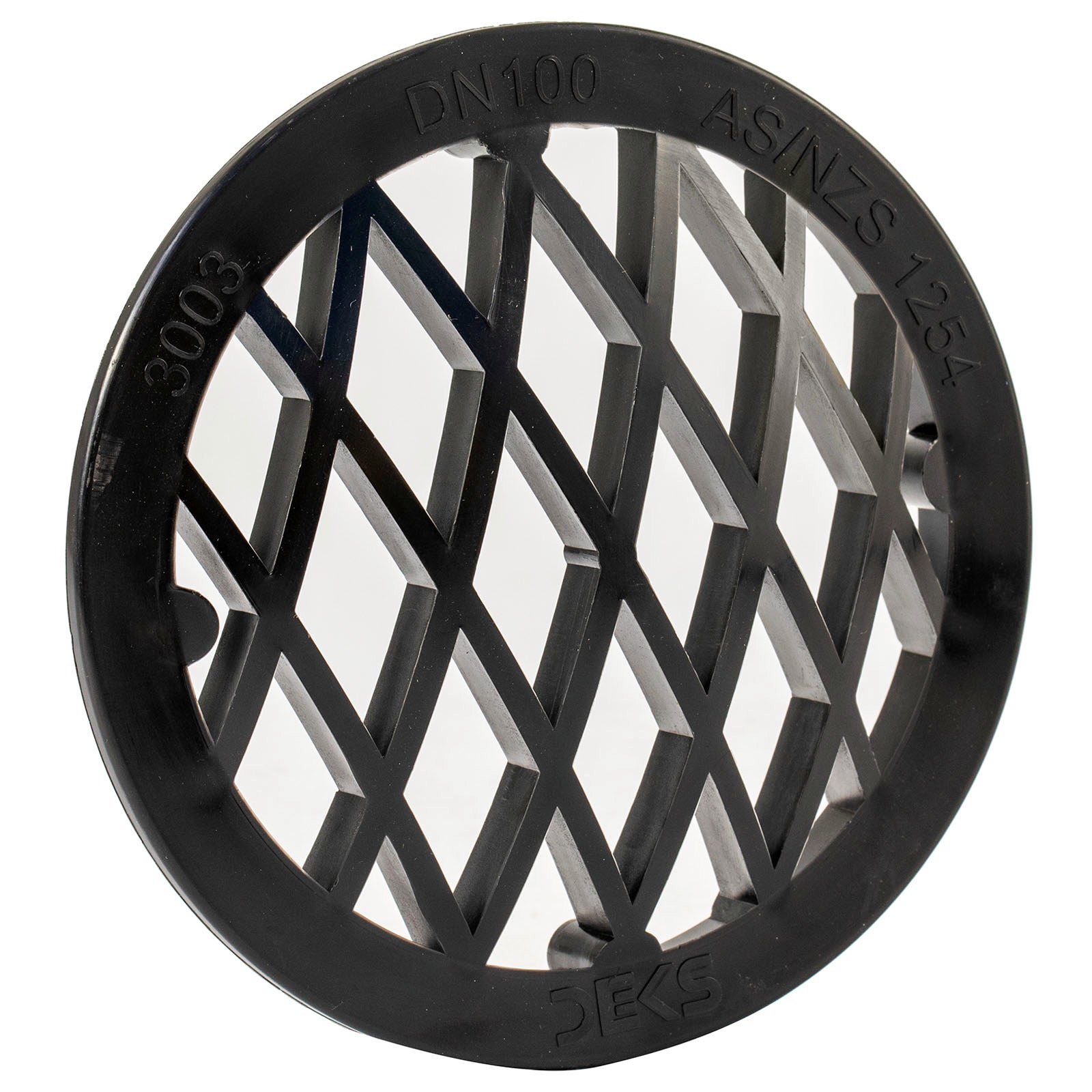 Deks 100mm Black Domed DWV PVC Grate Push to Connect 3003