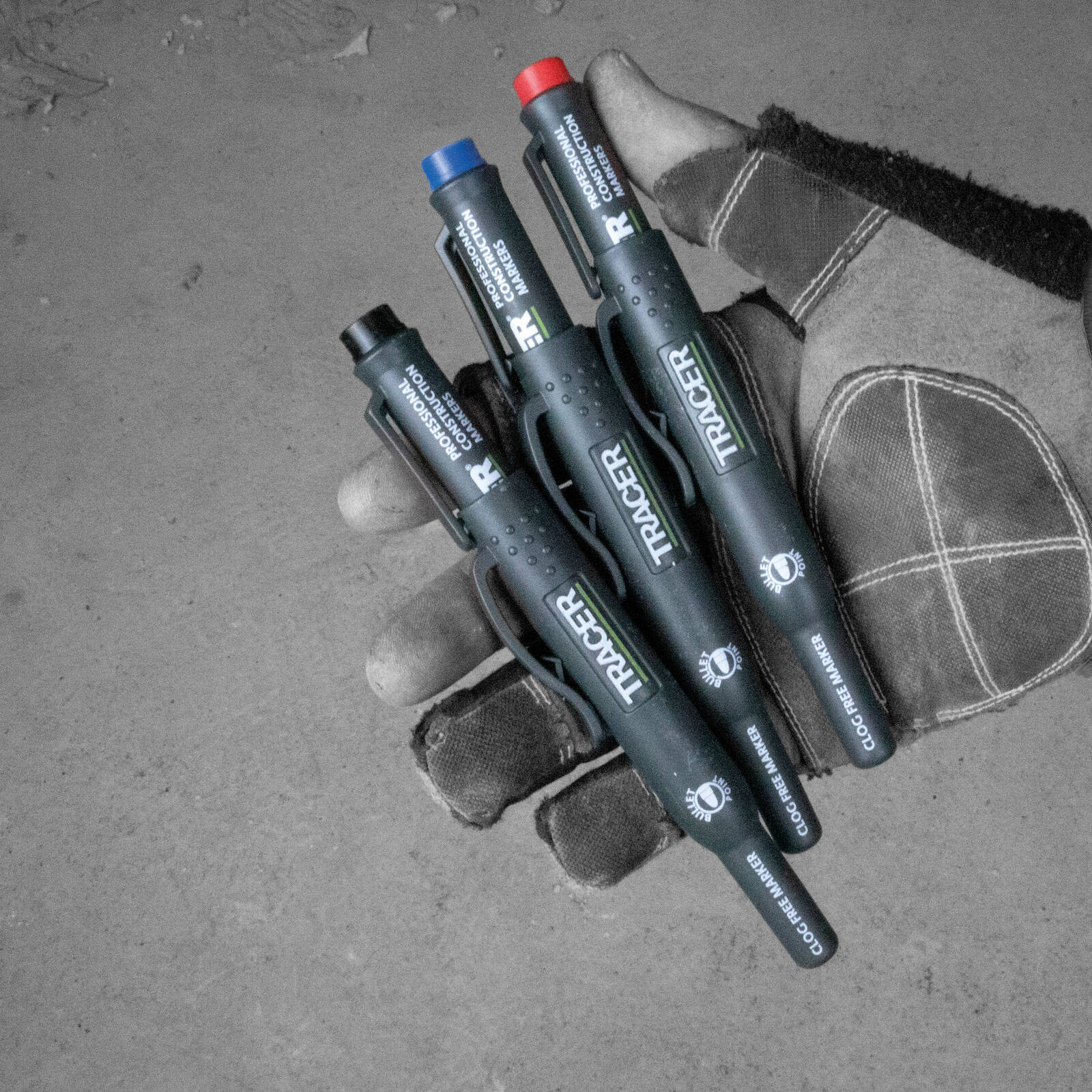 TRACER Blue Clog Free Marker for Tiles, Concrete & Glass