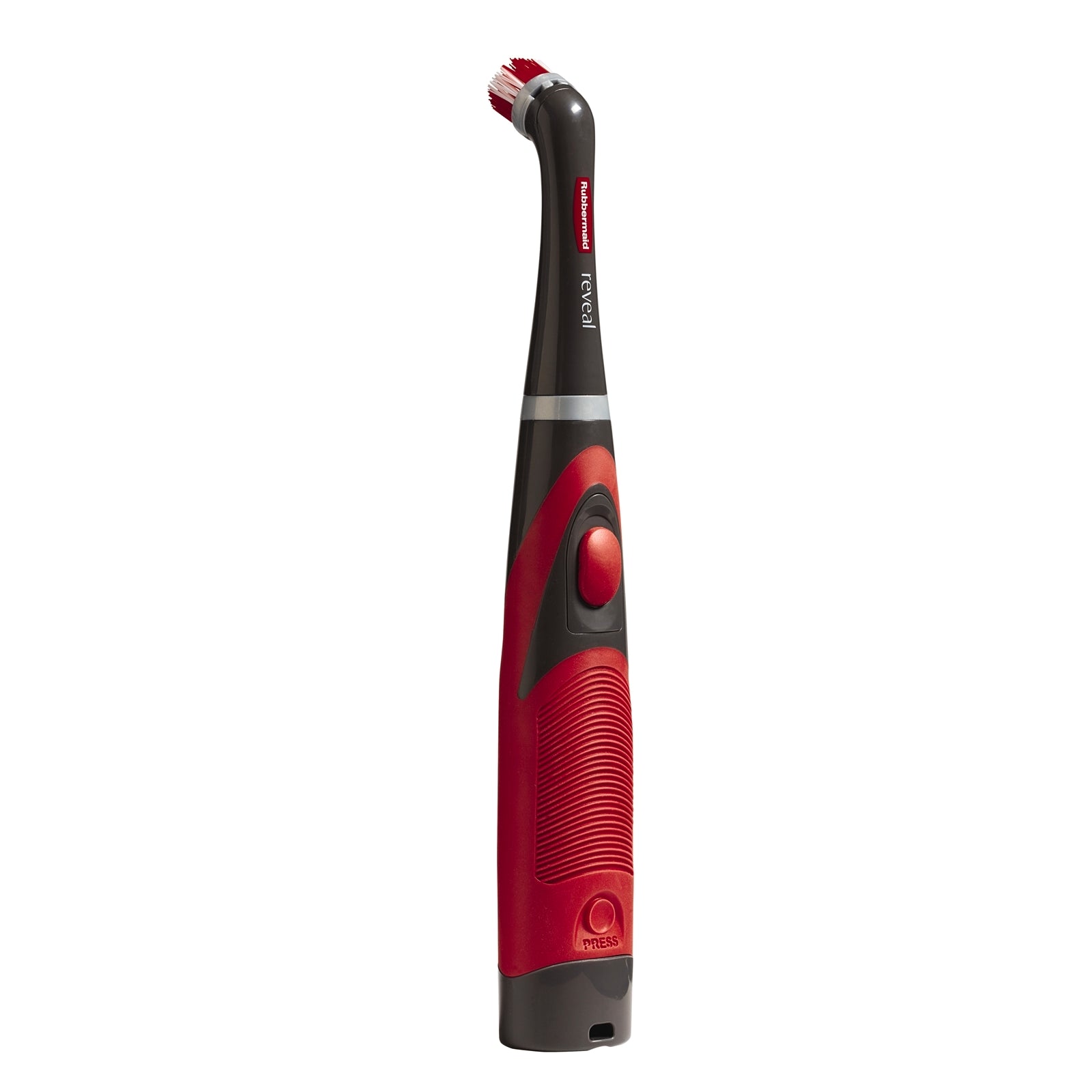 Rubbermaid Reveal Power Scrubber Brush 1Q71, Battery Cleaning Brush, Red Grey