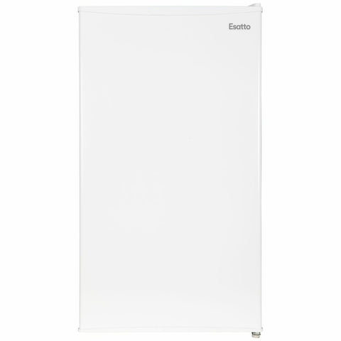 Esatto 93L bar fridge - white enamel finish, chiller compartment, 3 steel wire shelves, LED light - EBF95W