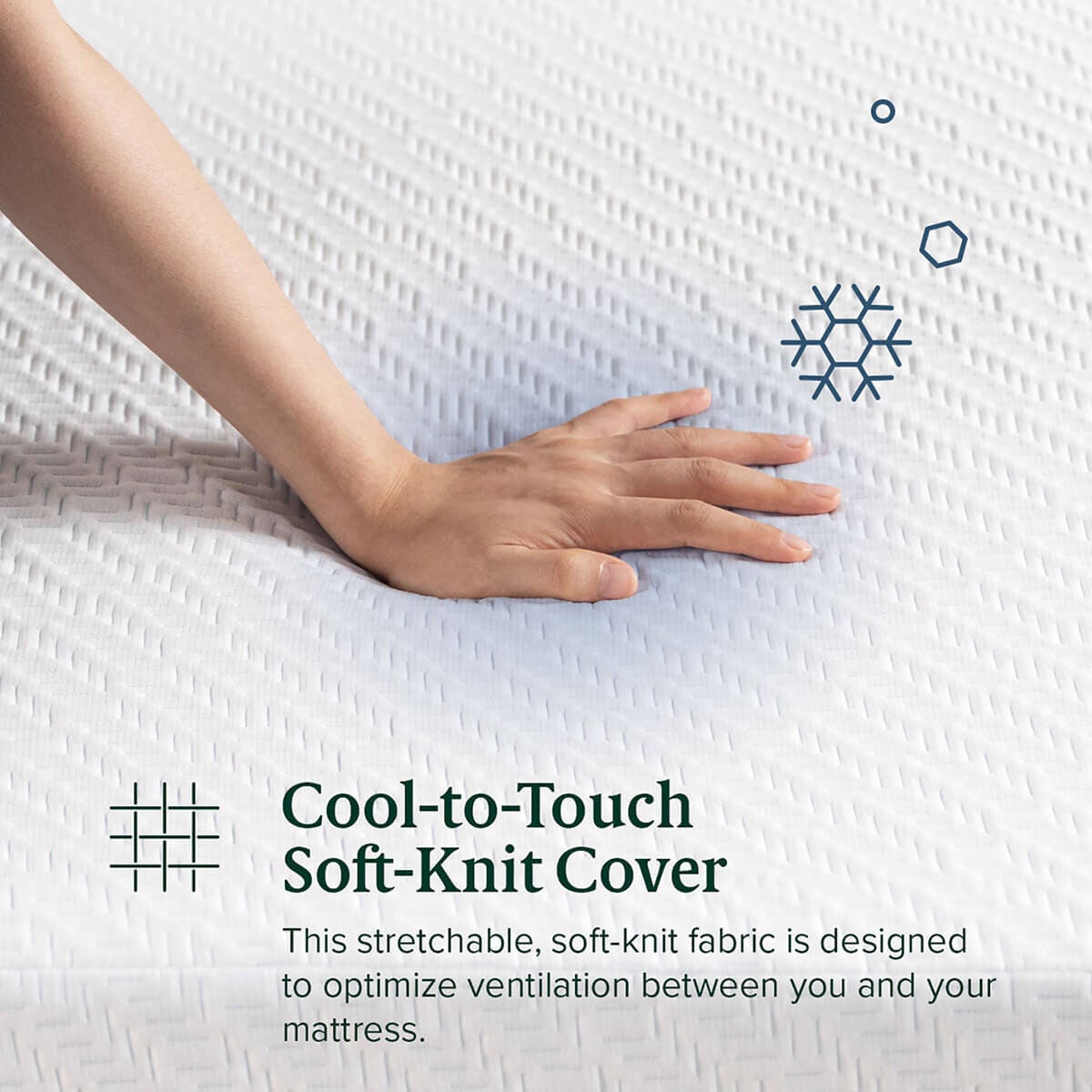 Zinus 20cm Queen Cloud Cool Memory Foam Cooling Mattress - 7-Zone Support - Air-Cool Cover - AU-MFGNCA-08Q