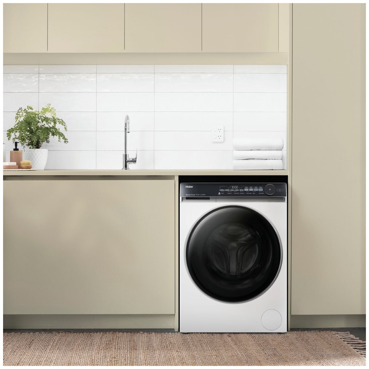 Haier 9kg + 6kg Series 500 Front Load Washer Dryer Combo - Steam Refresh - White - HWD9060MW1