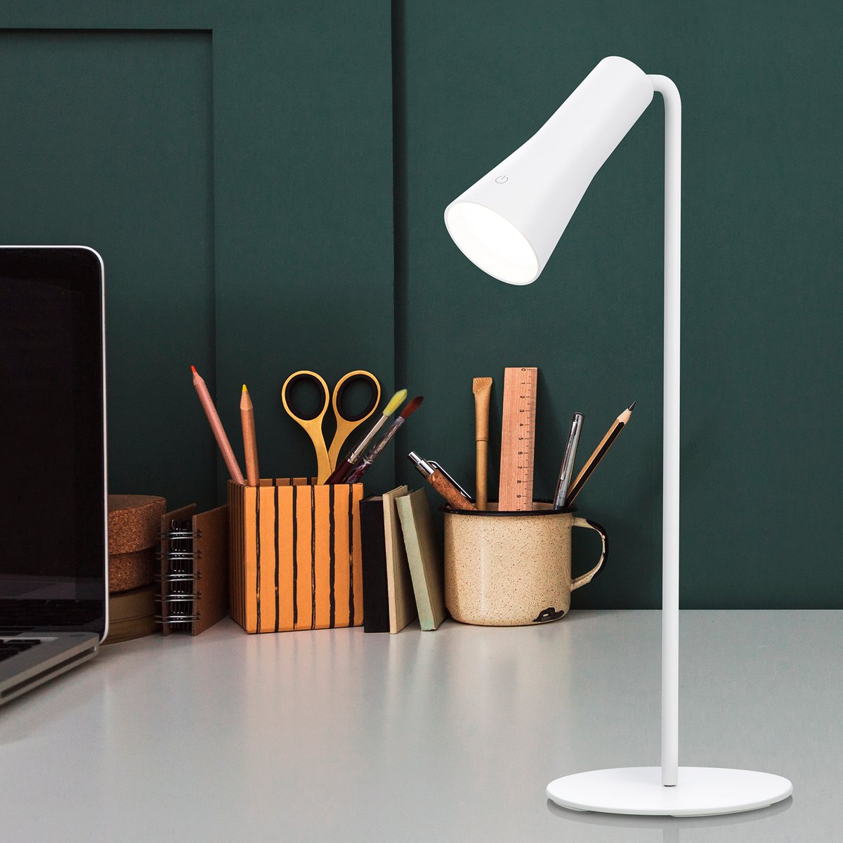 Verve Design 3 In 1 Lucian LED Lamp 7W White Rechargeable ATL412WH