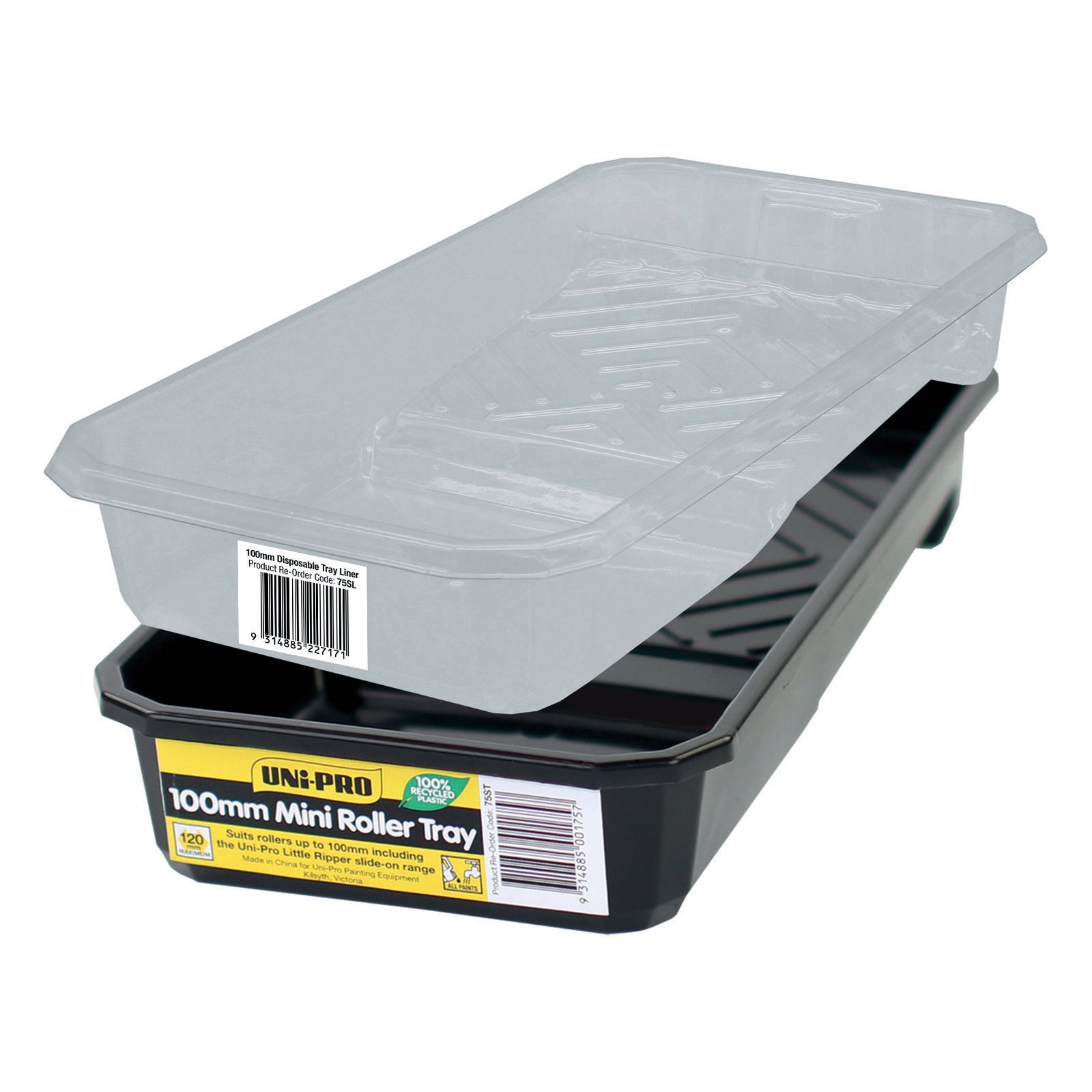 Uni-Pro 100mm Clear Plastic Paint Tray Liner