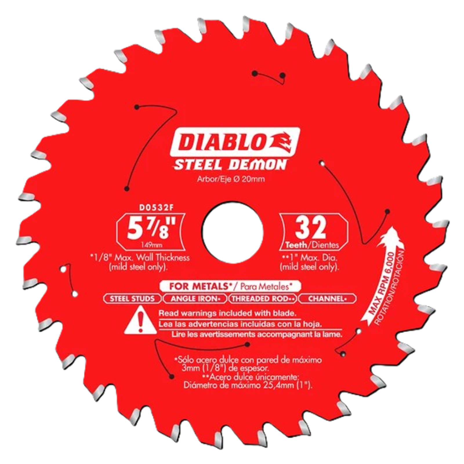 Diablo Steel Demon 149mm 32T Medium Metal Cutting Saw Blade F03F014035