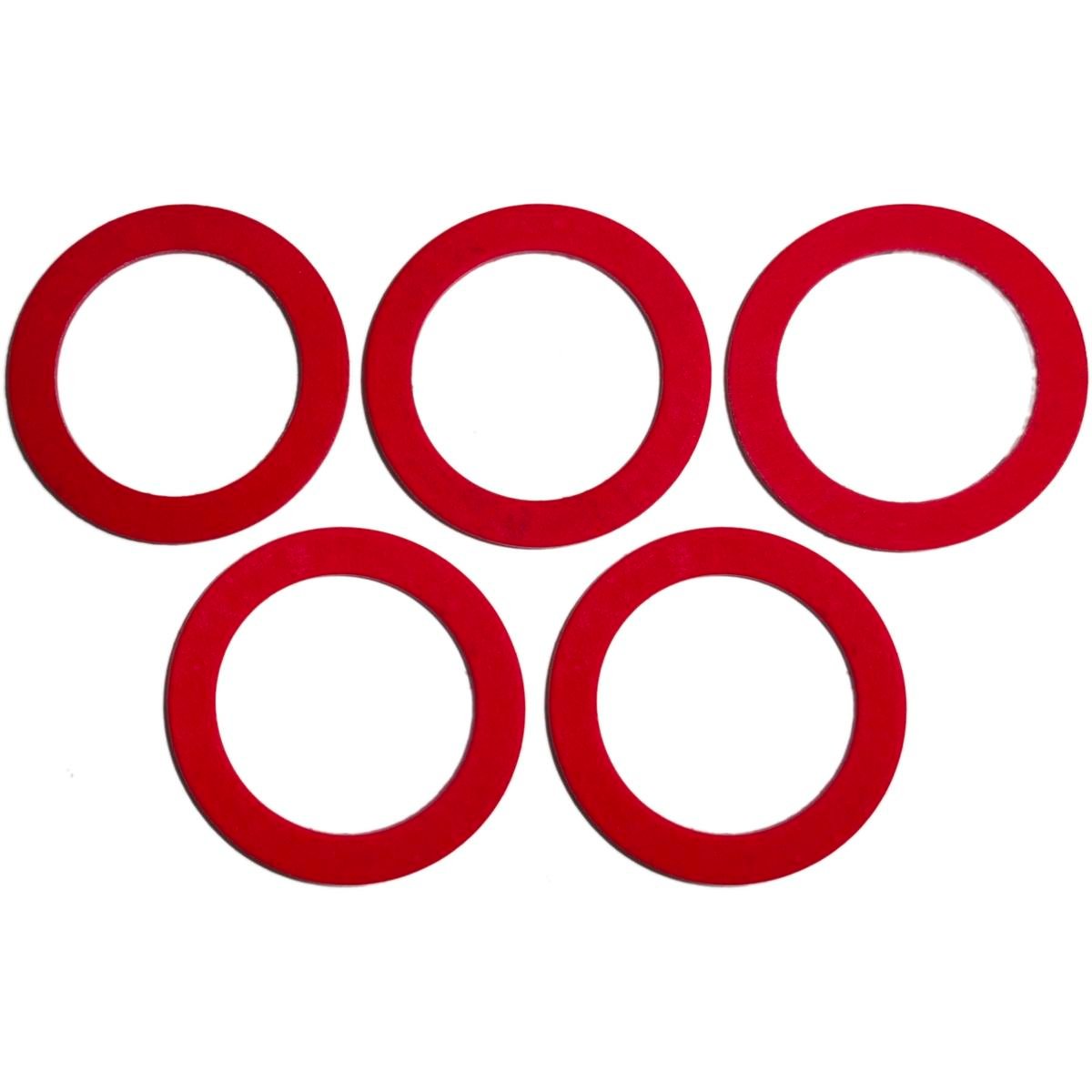 Kinetic 15mm Fibre Body Washers, Red Replacement Tap Washers - 5 Pack