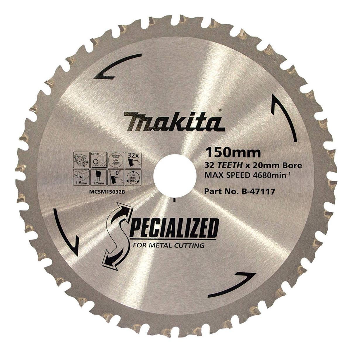 Makita 150mm 32T Metal Cutting Circular Saw Blade