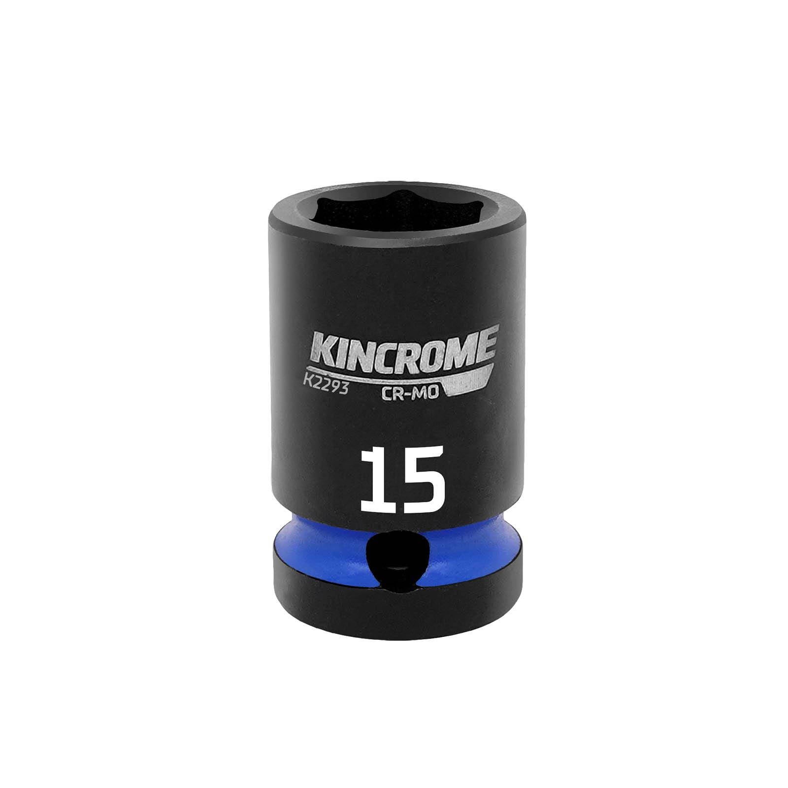Kincrome 15mm 1/2" Drive Impact Socket Chrome Molybdenum Steel 6-Point