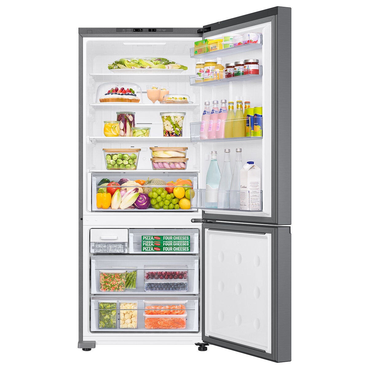 Samsung 427L Bottom Mount Fridge - Stainless Steel, SmartThings App, All-Around Cooling - SRL4200S