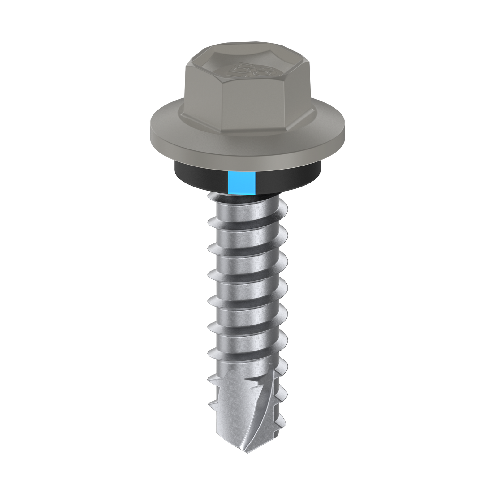 Bremick Vortex Plus 6.2 x 25mm Hex Cladding Screw, Carbon Steel B8 Dune, Sealed Head Vortex Point - 100 Box