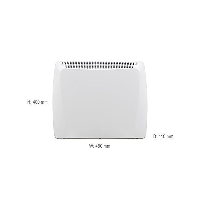 Rinnai 1000W electric panel heater - delay timer, LCD display, castors, silent operation - DEPH10DTW
