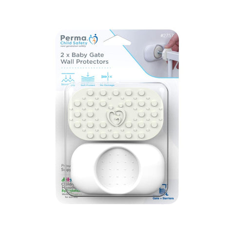 Perma Child Safety Baby Gate Wall Protectors - 2 Pack - Soft Rubber - Wall Protection - SuperSaverAU - view 1