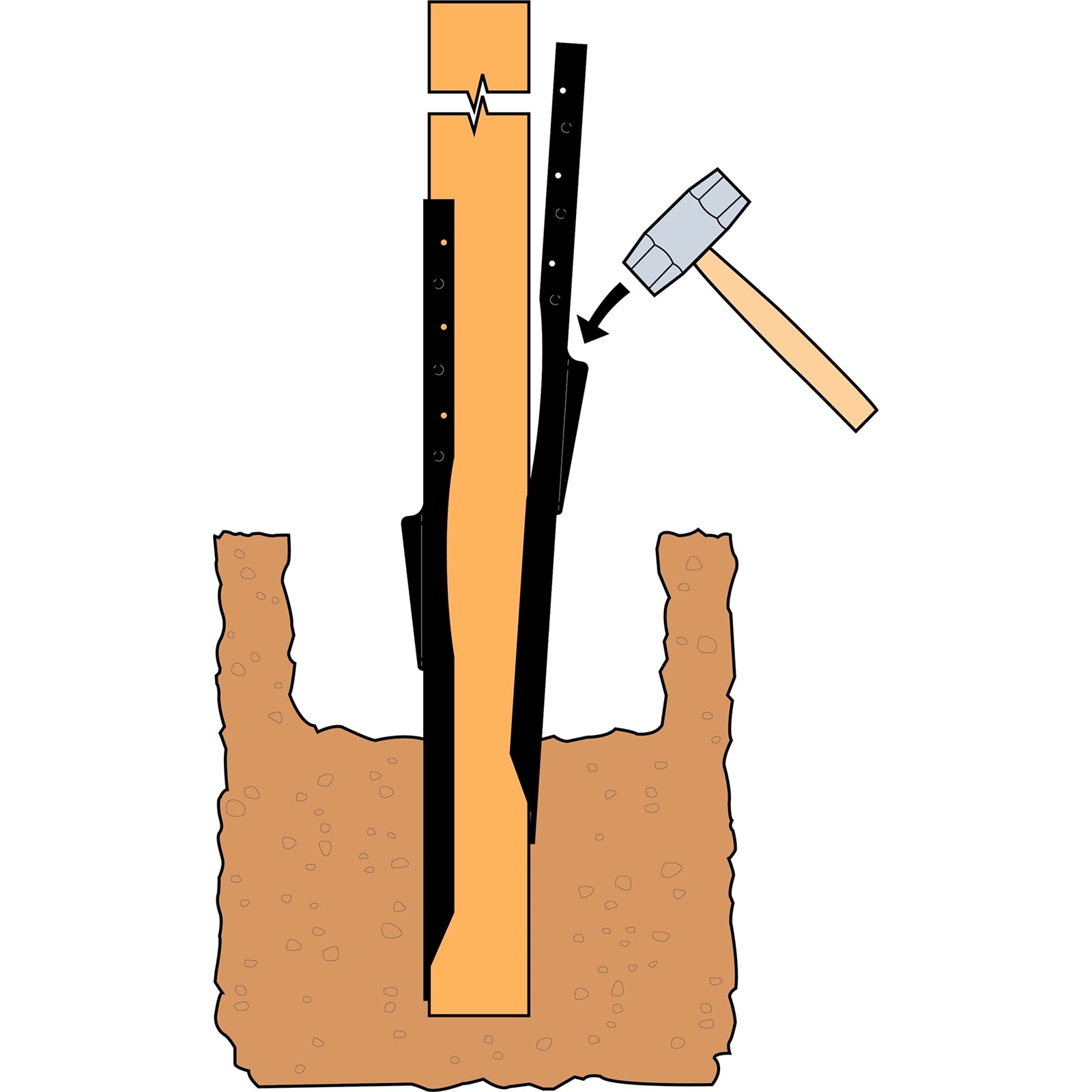 Simpson Strong-Tie 90mm Fence Post Repair E-Z Mender