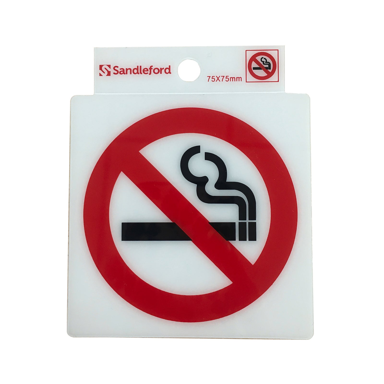 Sandleford 75 x 75mm No Smoking Symbol Self Adhesive Safety Sign