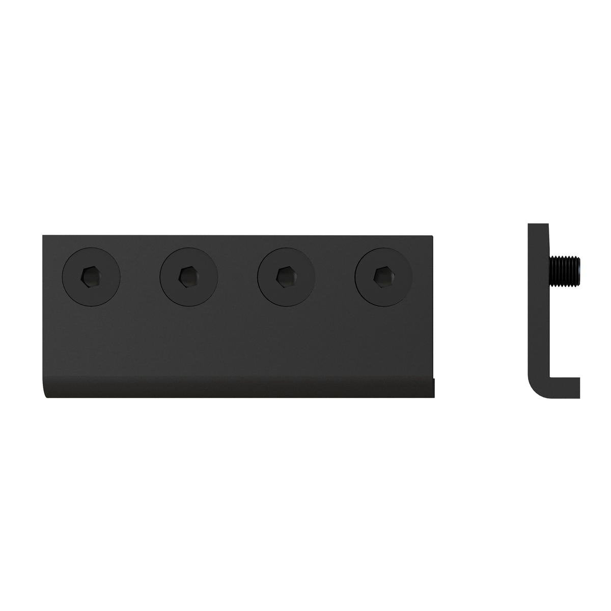 Rolltrak Spares Matte Black Powder Coated Steel Barn Door Track Joiner