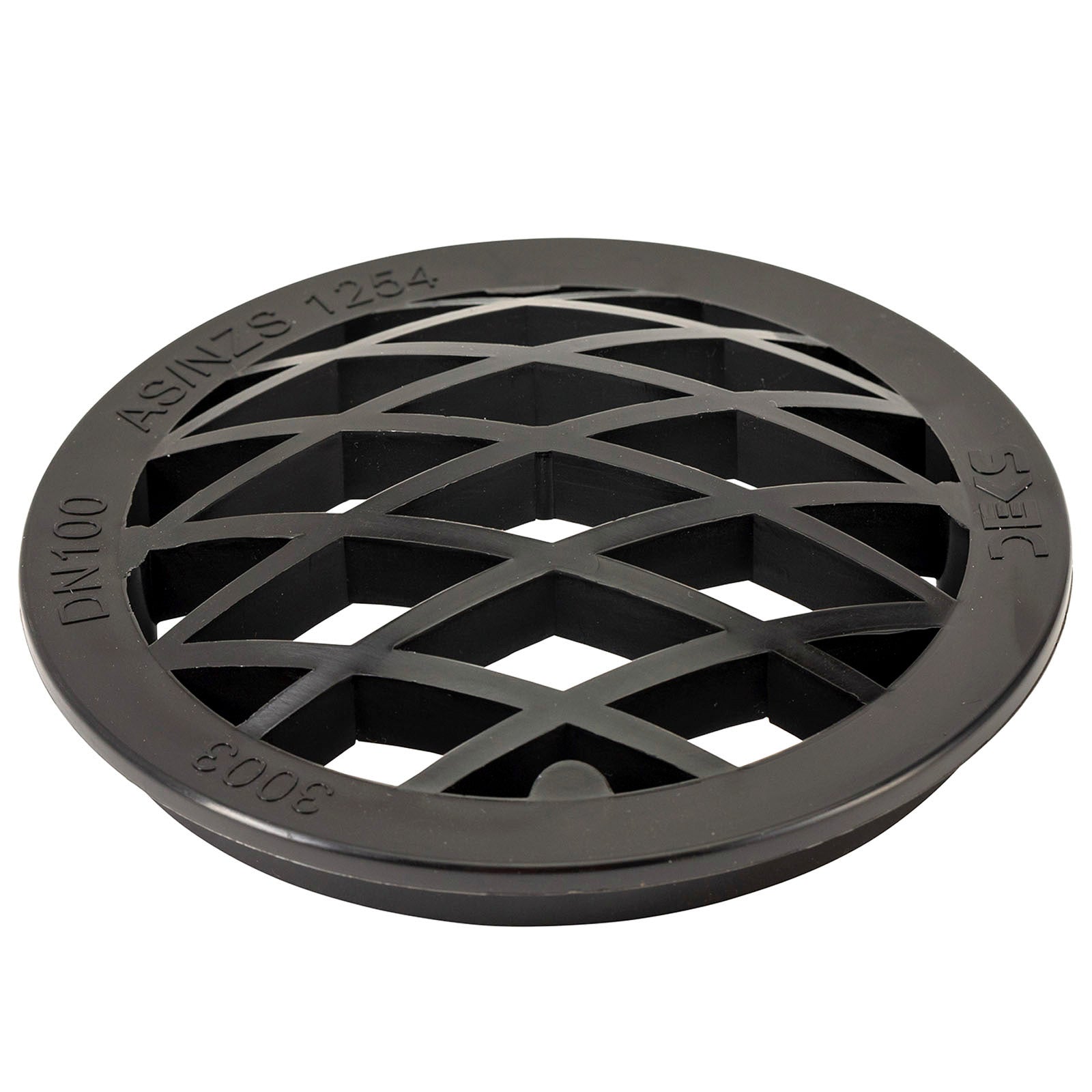 Deks 100mm Black Domed DWV PVC Grate Push to Connect 3003