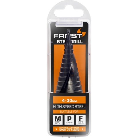 Frost 4-30mm HSS Step Drill Orange
