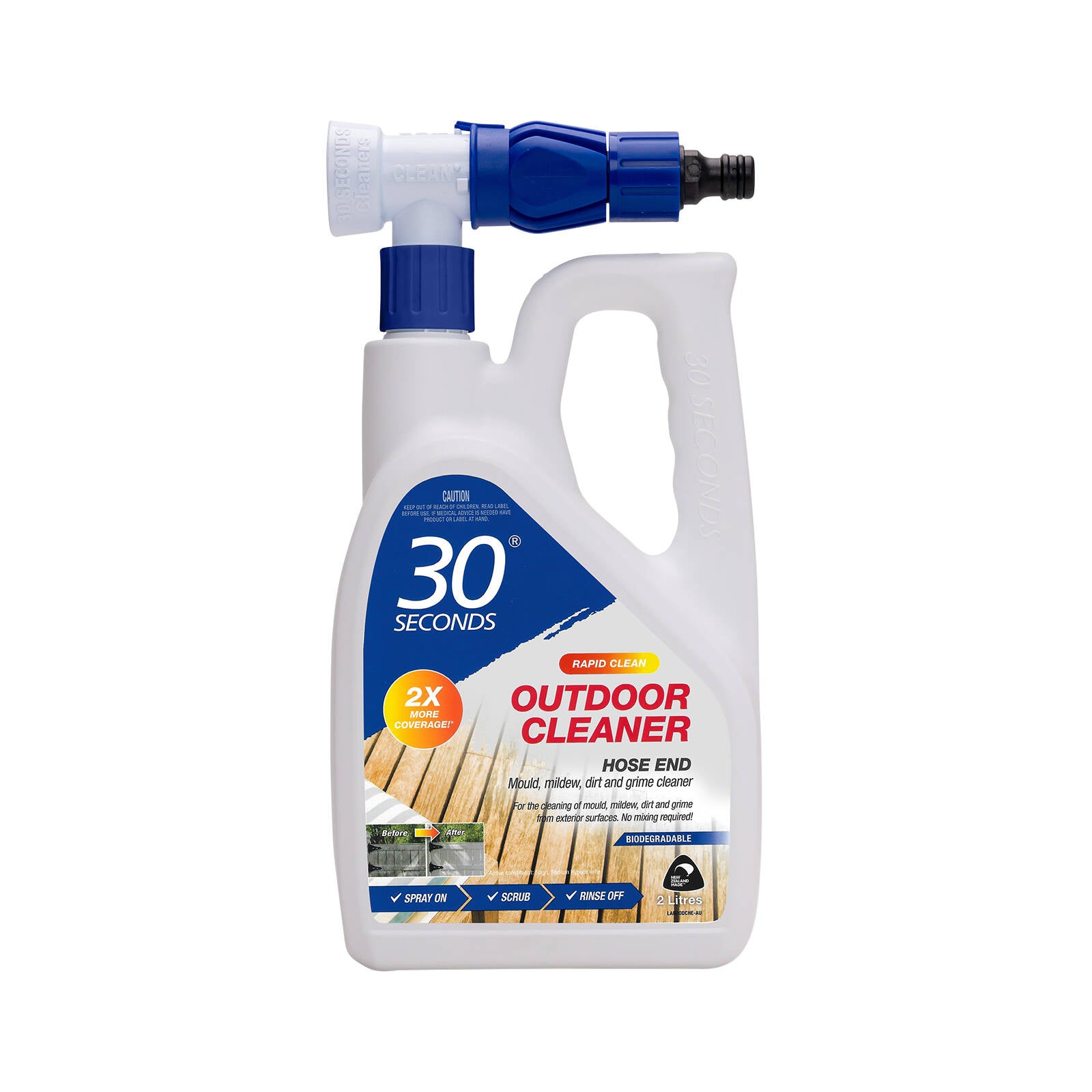 30 Seconds 2L Outdoor Cleaner With Rapid Hose End Technology