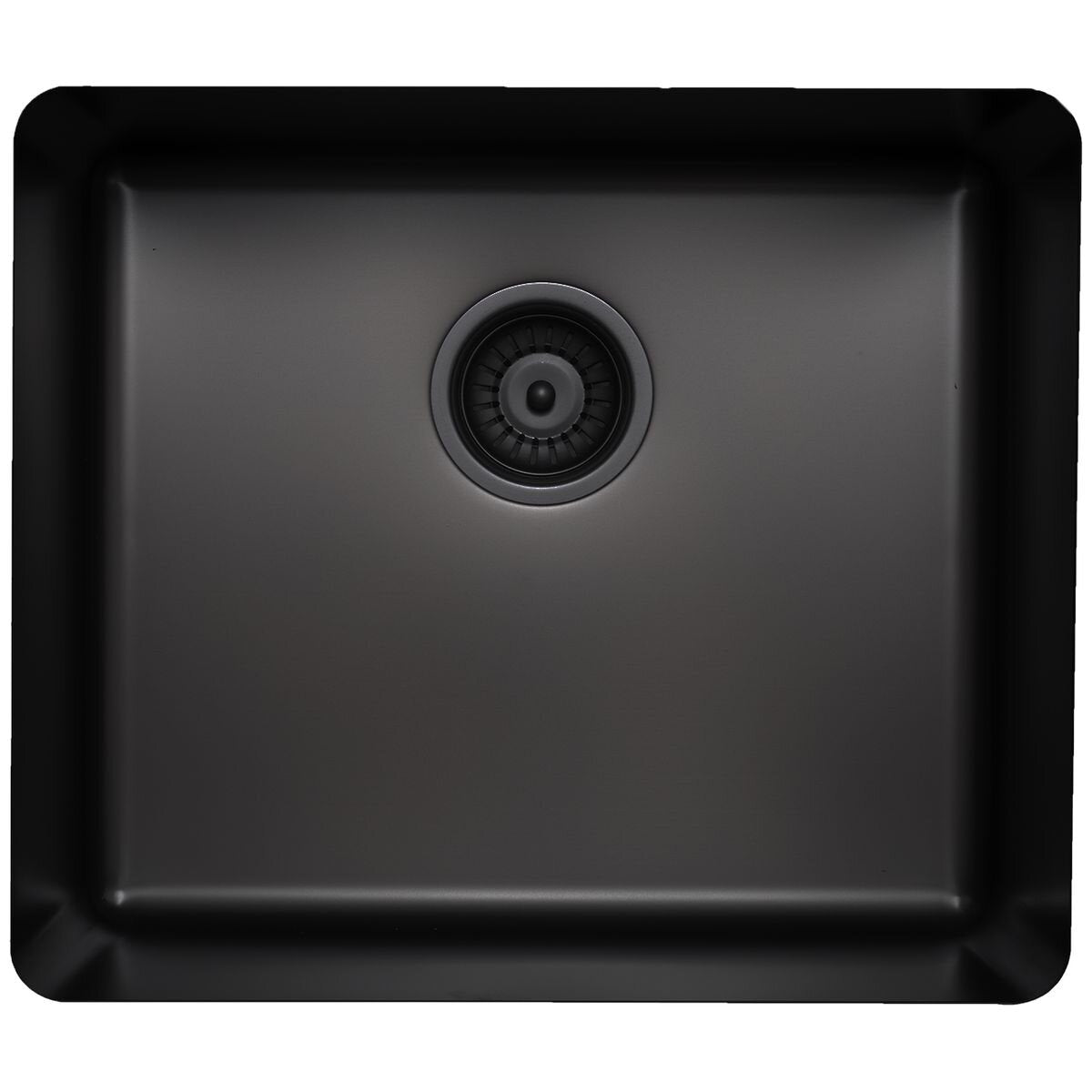 Titan kitchen sink - main bowl plus smaller bowl, black stainless steel, 18/10 grade - TSBS5228