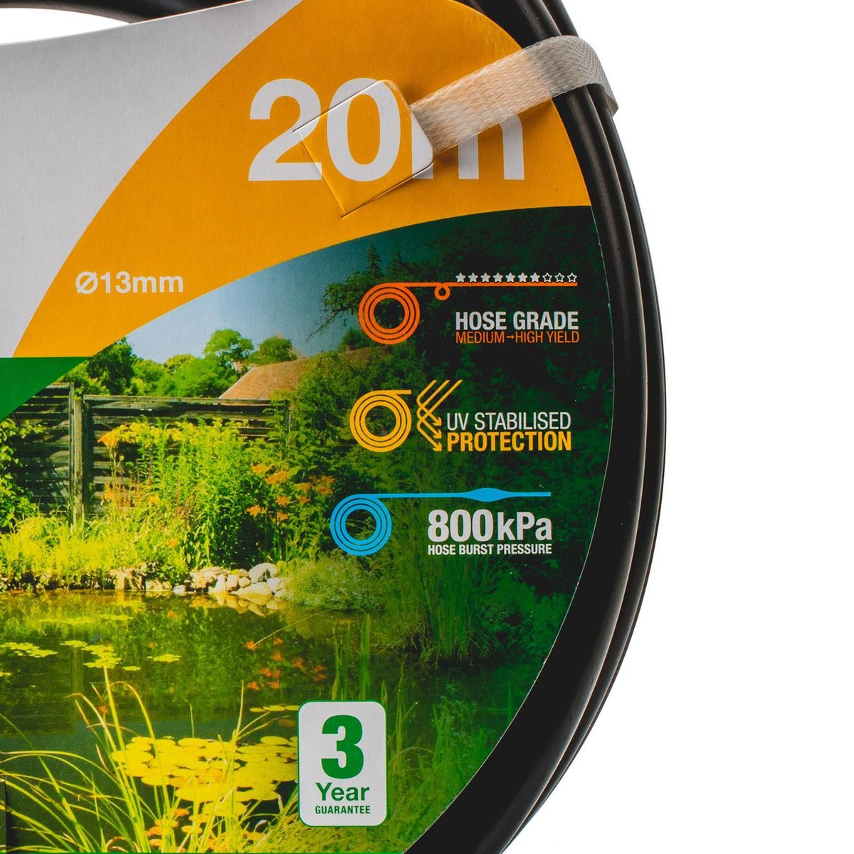 Holman 13mm x 20m Black Flexible PVC Flex Tube, Ponds, Water Features, Hydroponics
