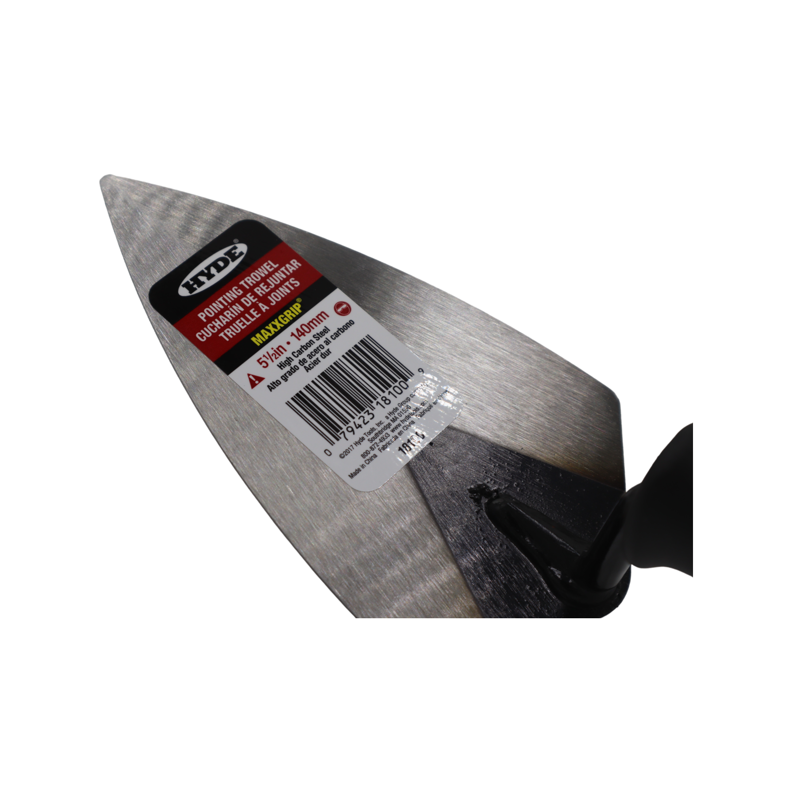 Hyde 140mm Pointing Trowel, Steel Philadelphia-Style for Brickwork