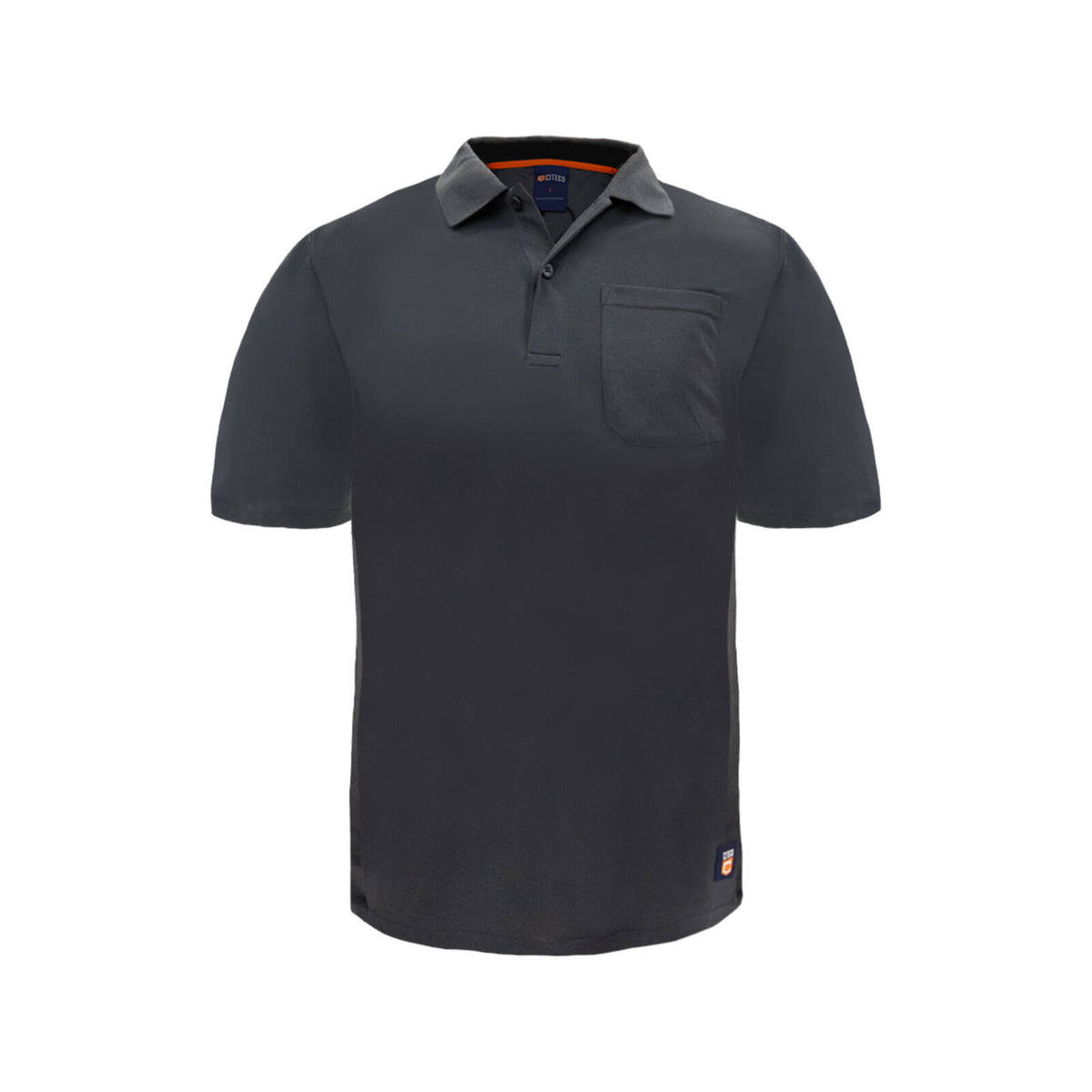 Citeco Grey Dry Fit Short Sleeve Polo - Lightweight Polyester, Men's Large