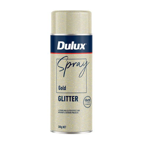 Dulux Effects Gold Glitter Spray Paint 300g - 75mm x 210mm - Shimmering Finish - SuperSaverAU - view 1