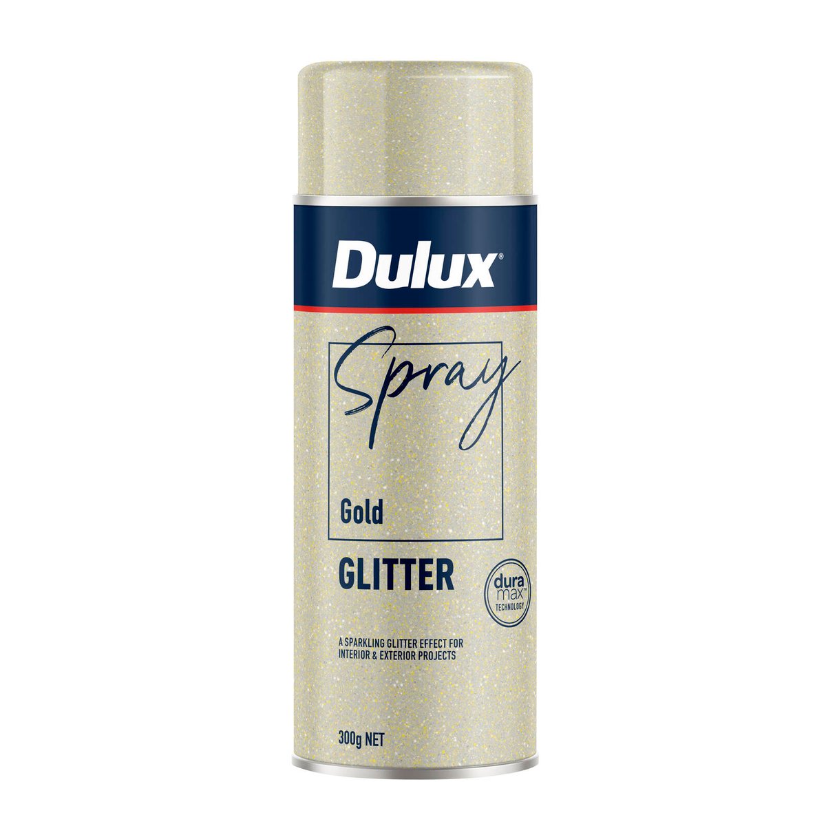 Dulux Effects Gold Glitter Spray Paint 300g - 75mm x 210mm - Shimmering Finish - SuperSaverAU - view 1
