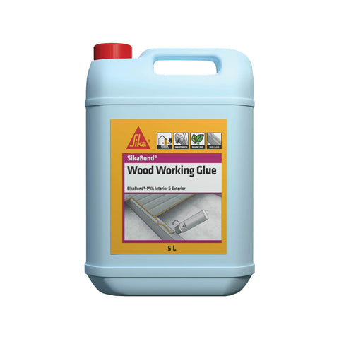 Sika Sikabond PVA Adhesive 5L, Dries Clear, for Timber and Flooring