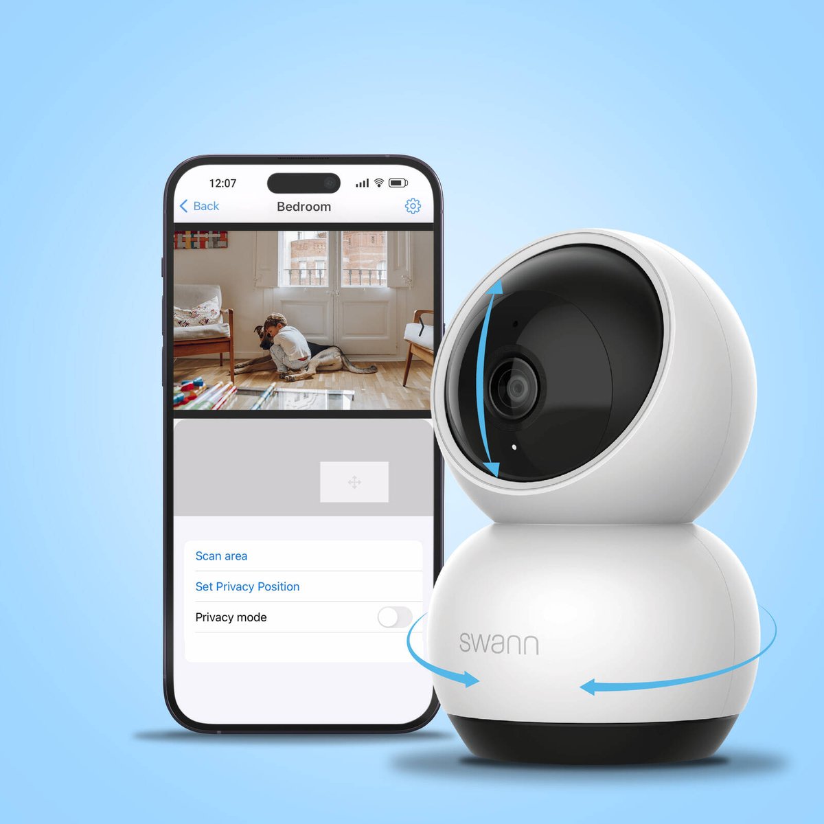 Swann EVO 2K Indoor Pan Tilt Wi-Fi Security Camera SWIFI-SE2KPT-AU
