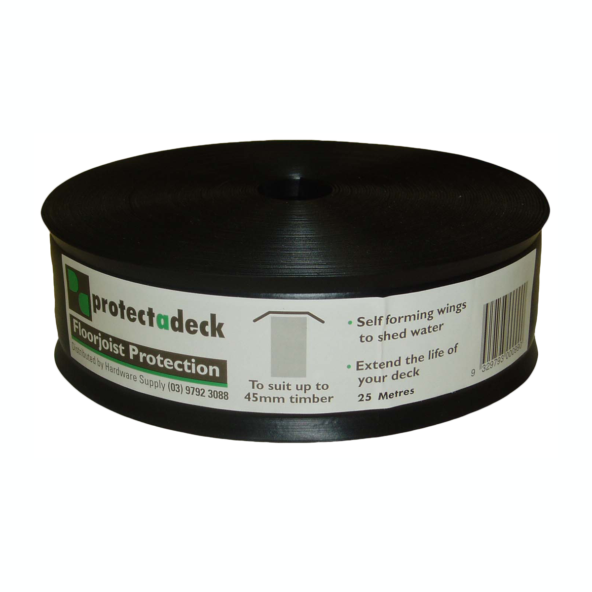 Protectadeck 45mm x 25m Black PVC Joist Protection Tape for Decking