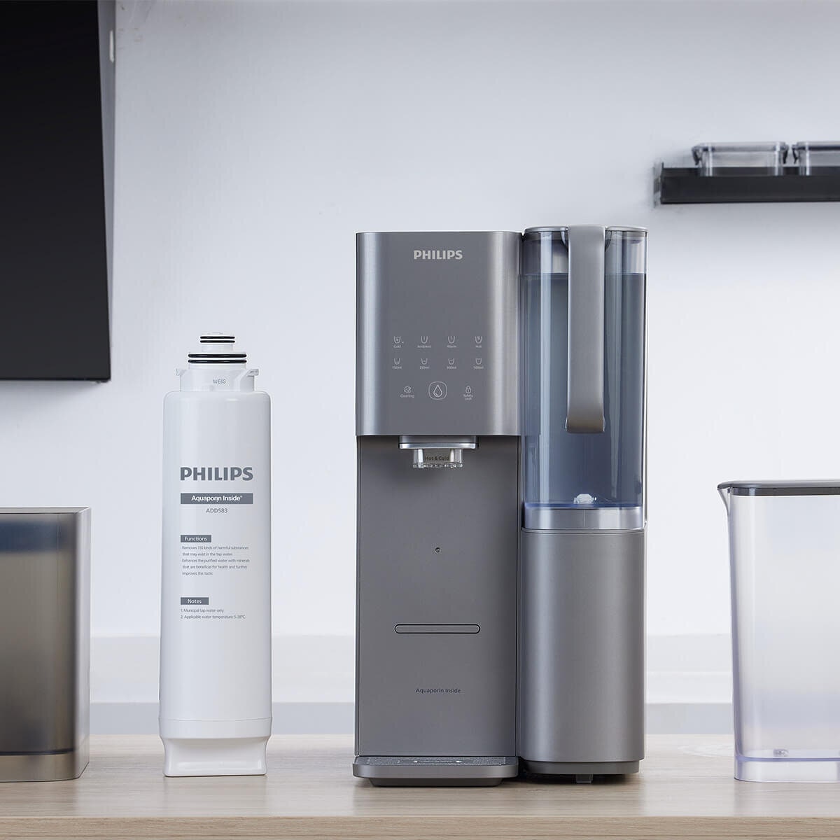 Philips RO Mineral Chilled Hot Water Station - Aquaporin Inside, Compressor Cooling, Grey - ADD6921DG