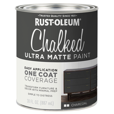 Rust-Oleum Chalked Ultra Matt Charcoal Furniture Paint 887ml