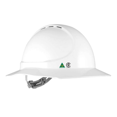 Peak Armour Broadbrim Hard Hat Impact Resistant Adjustable Harness