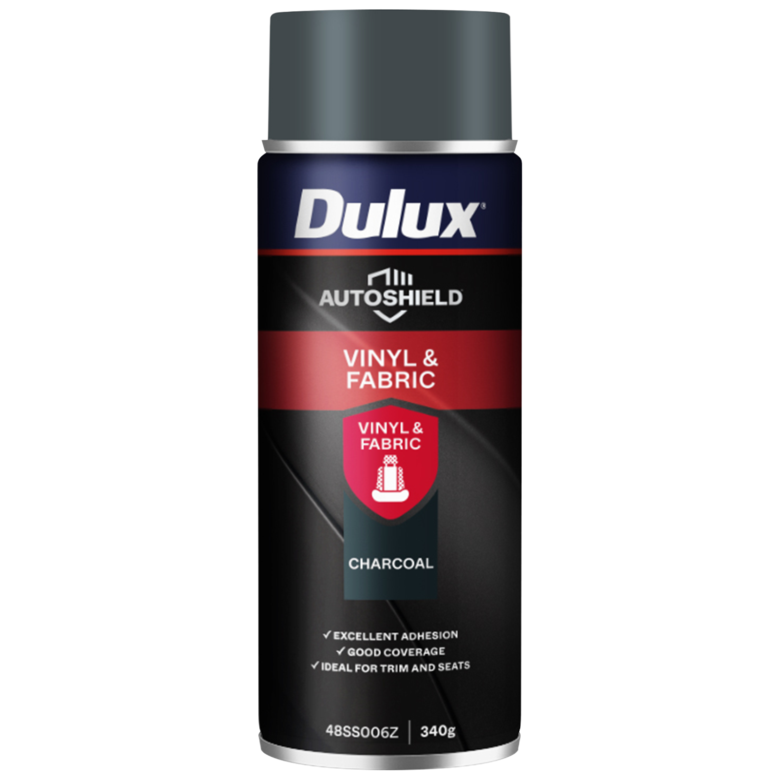 Dulux Autoshield 340g Charcoal Vinyl & Fabric Spray Paint, Satin Finish