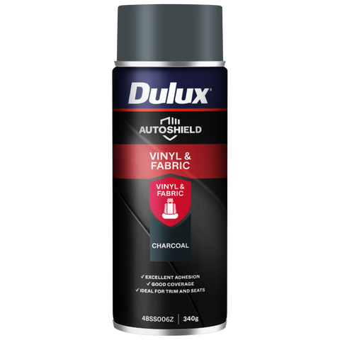 Dulux Autoshield 340g Charcoal Vinyl & Fabric Spray Paint, Satin Finish