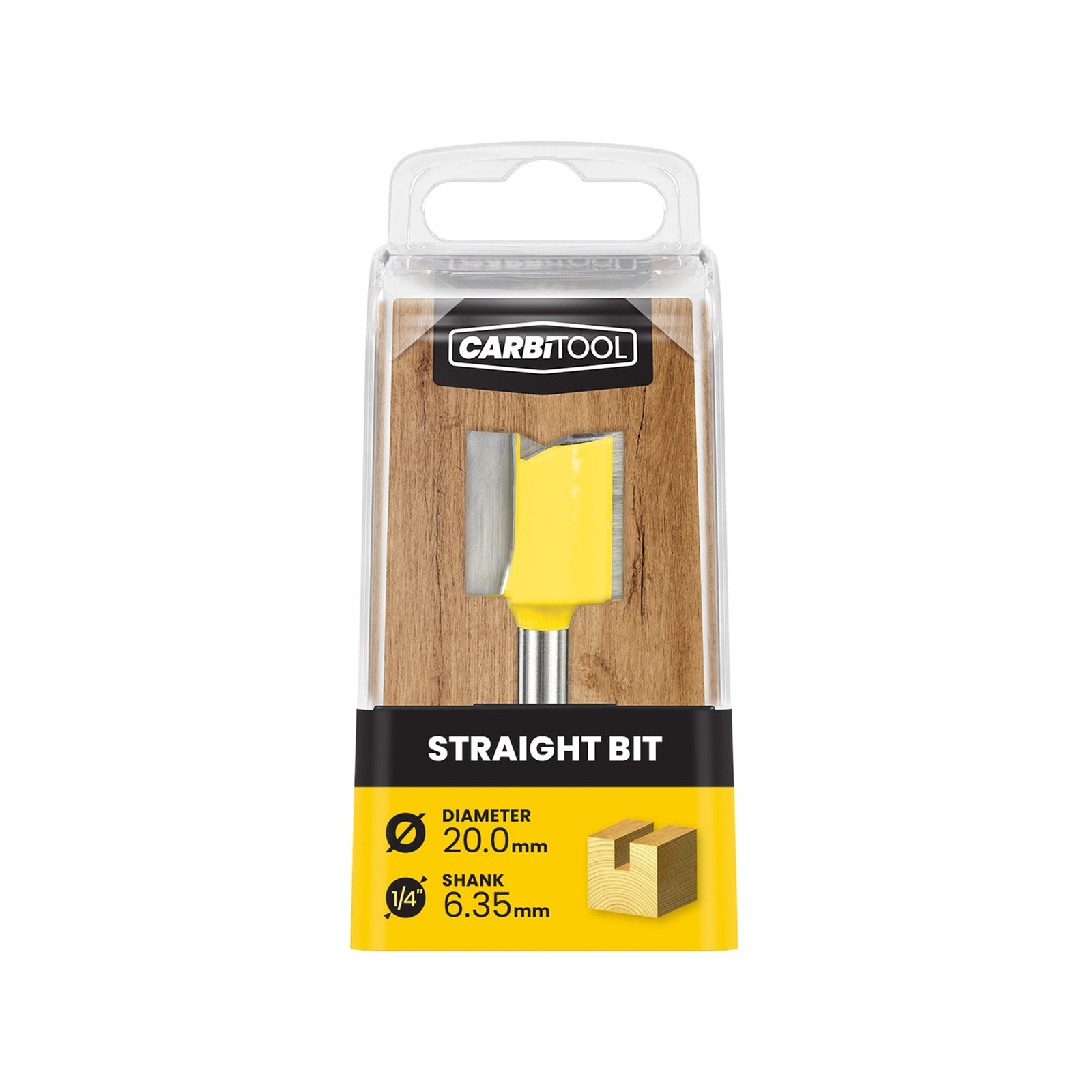 Carbitool 20.0mm TCT Straight Router Bit, Double Flute
