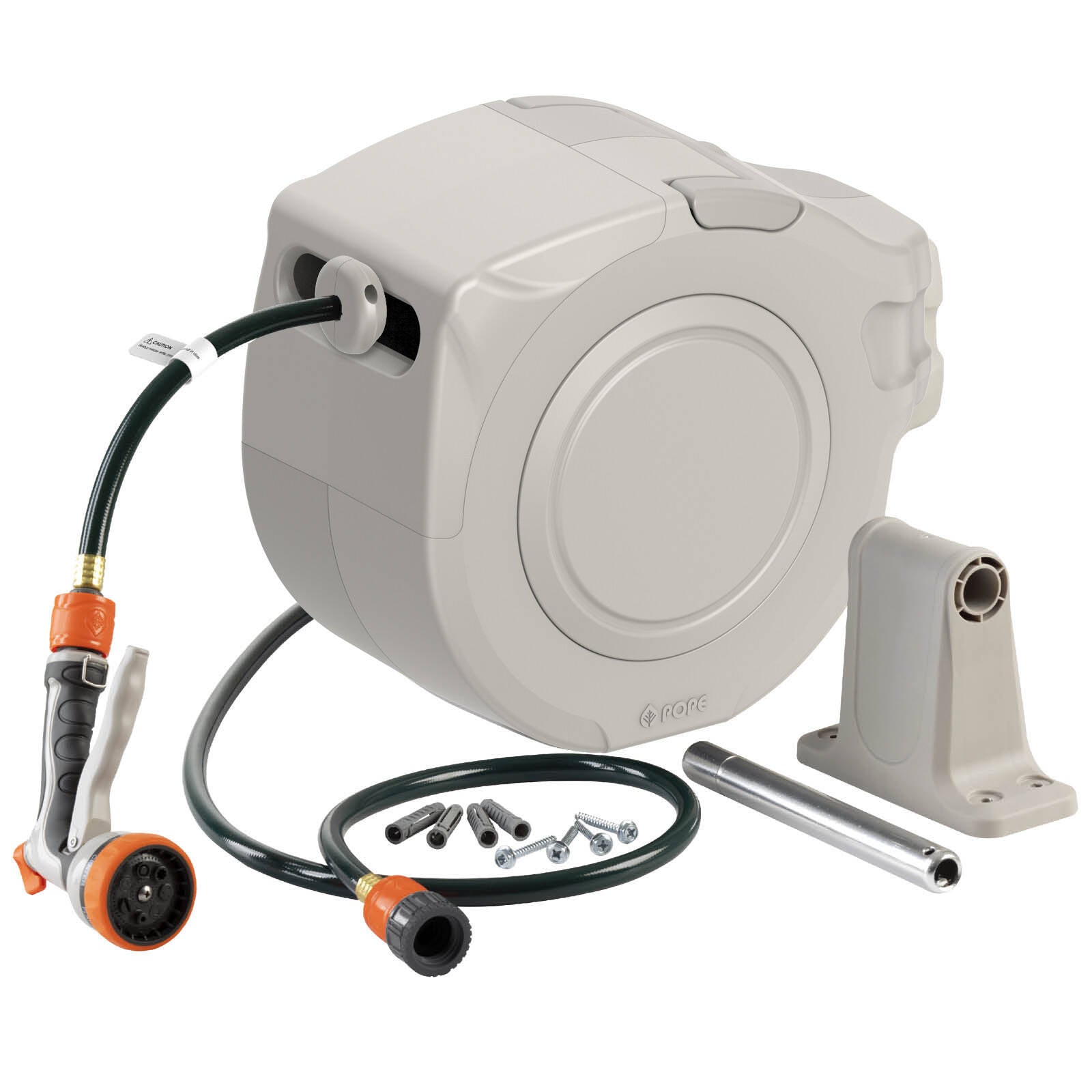 Pope Auto Wind Hose Reel 20m - Flexible PVC Garden Hose Reel