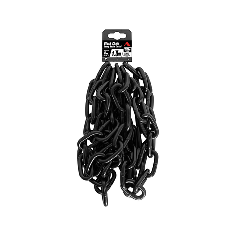 Pinnacle 8mm x 1.3m Epoxy Resin Coated Black Chain