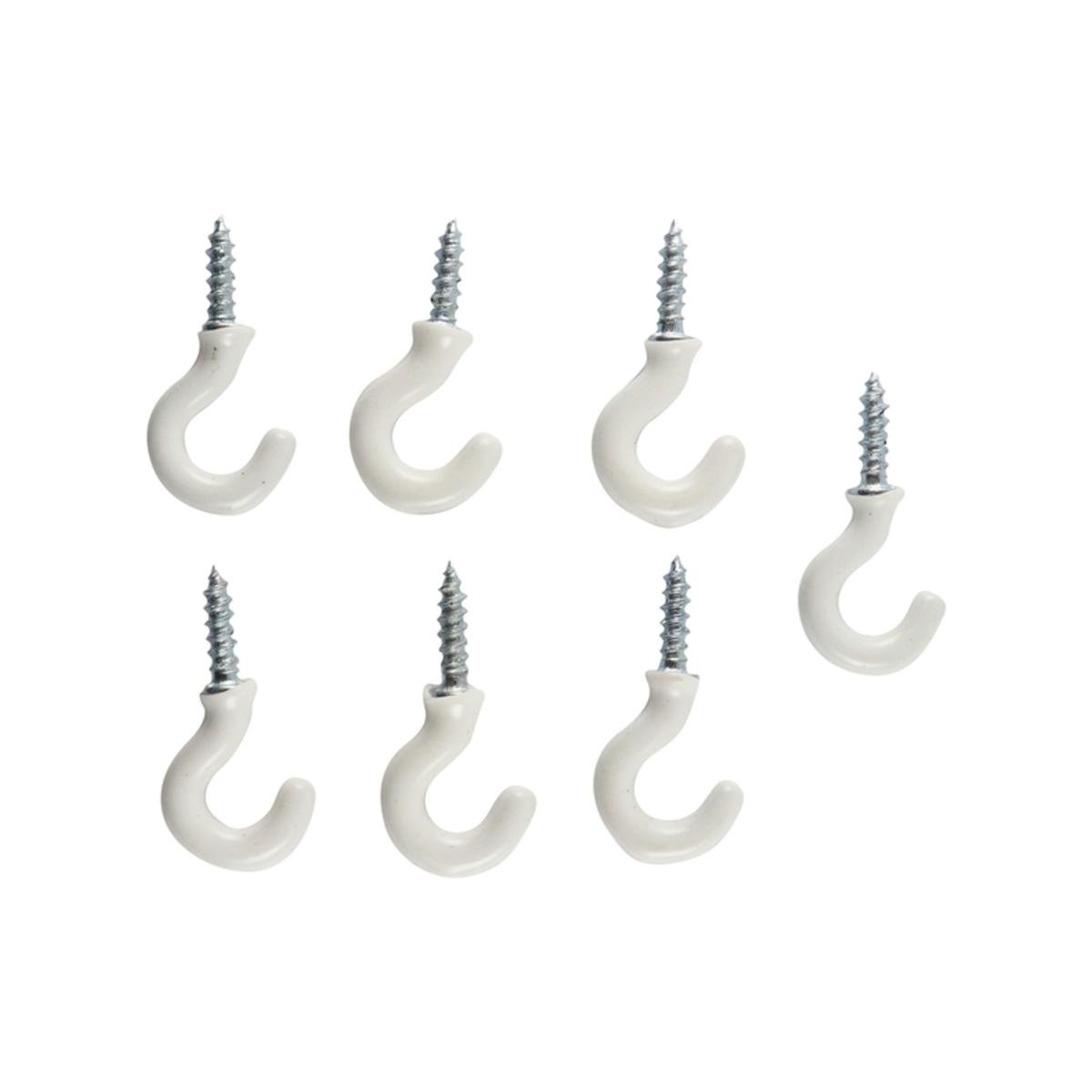 Everhang White PVC Cup Hook 7mm 3kg - 7 Pack