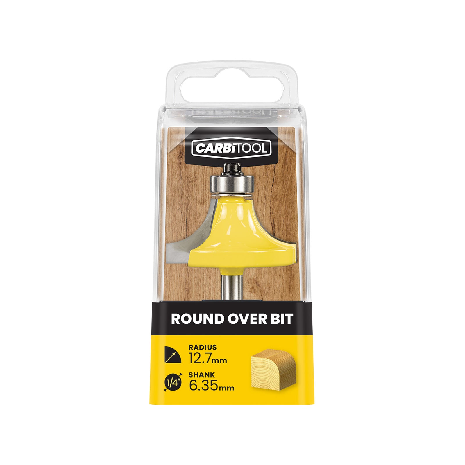 Carbitool 12.7mm Radius Round Over Router Bit 1/4 Inch Shank