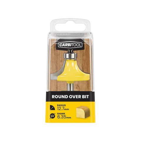 Carbitool 12.7mm Radius Round Over Router Bit 1/4 Inch Shank