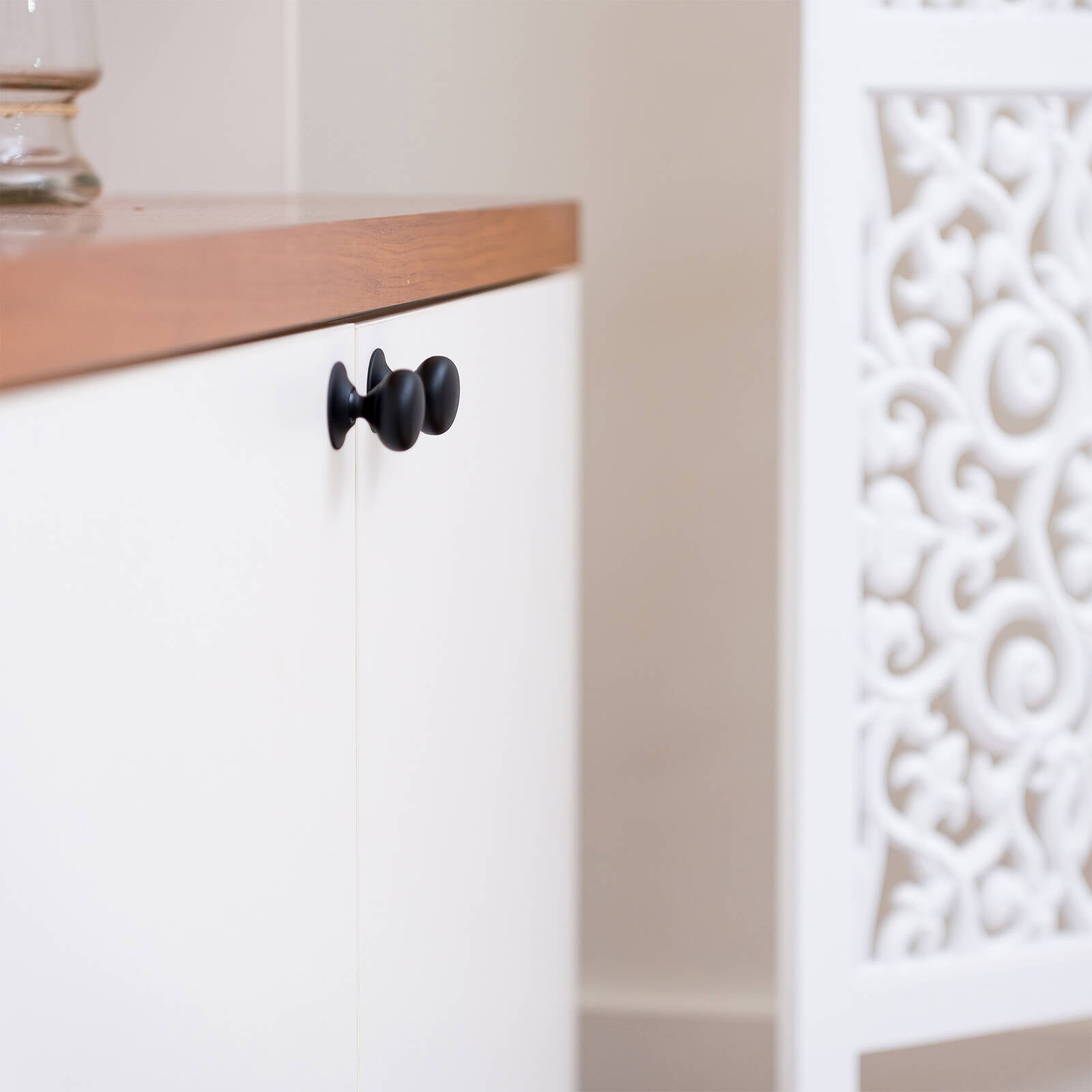 Taskmaster 37mm Matte Black Steel Mushroom Knob for Cabinet Doors and Drawers