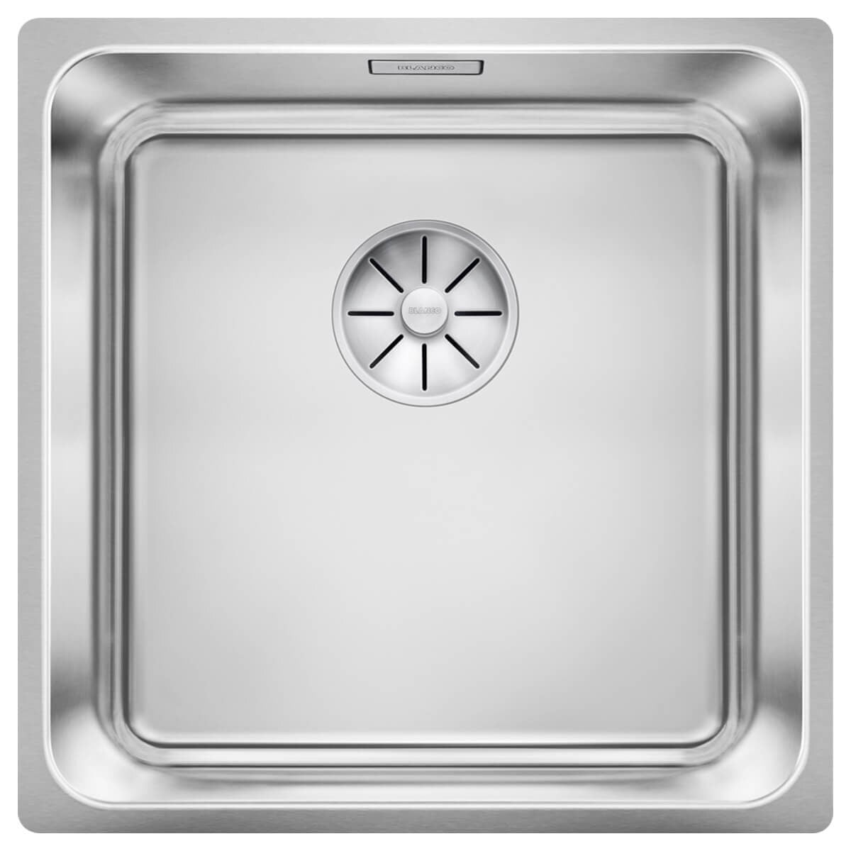 Blanco Solis 400-U undermount sink - brushed stainless steel, covered C-overflow, InFino drain - 527999