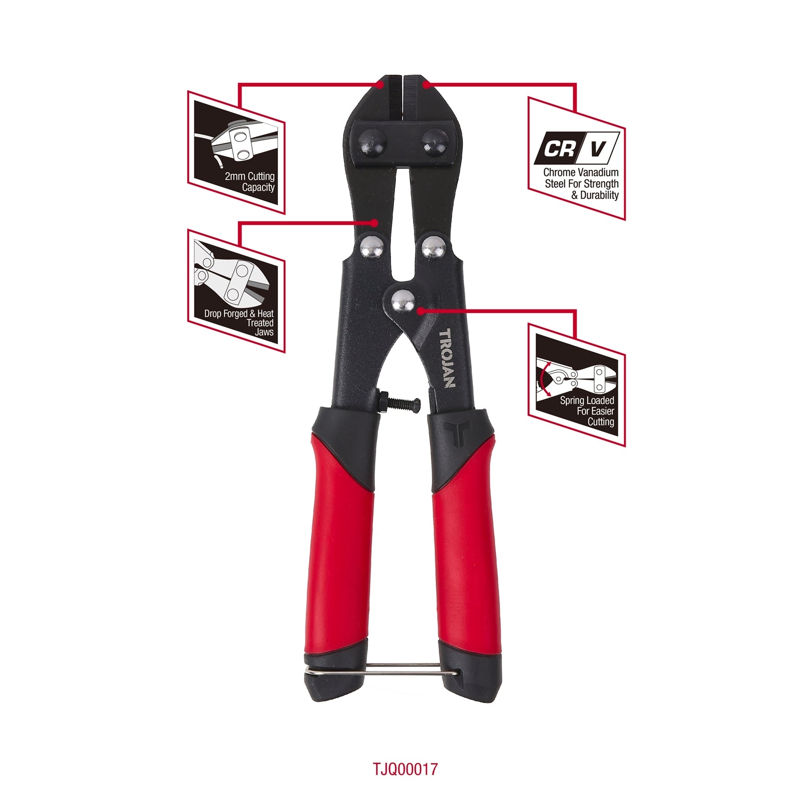 Trojan 200mm Bolt Cutter Red & Black